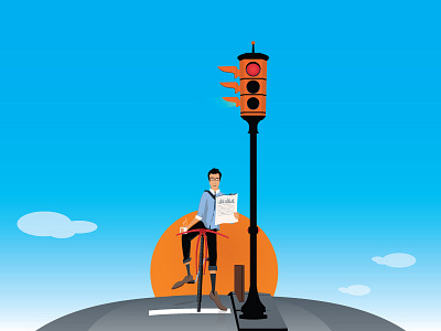 Bike bike illustration poster