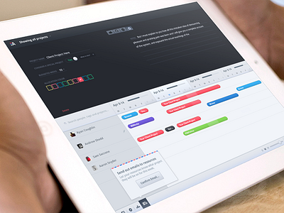 Allocate UI Improvements + Features allocate basecamp button bar email management project project timeline resource resource management timeline