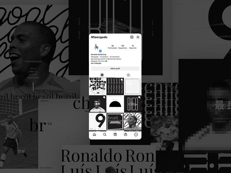 Fifteen Goals @ Ronaldo adidas cup design instagram museum nike post posters ronaldo soccer world cup