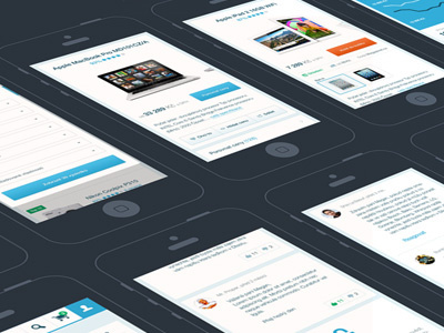 Preview blue clean mobile orange simple web white