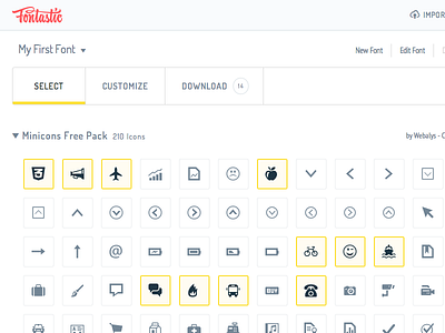 Fontastic - Interface redesign