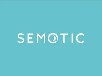 Semotic lettering logo simple typography