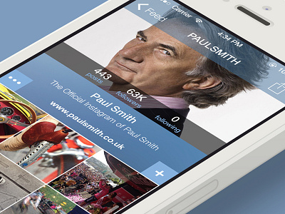 Instagram new skin profile screen app flat icons instagram ios7 iphone new photo profile redesign ui ux