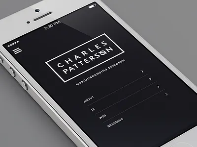 Mobile Portfolio flat logo mark minimal portfolio ui web