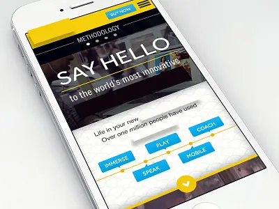 iPhone Mobile Design Concept app design interface iphone mobile redacted rosetta stone screen ui user interface ux yellow