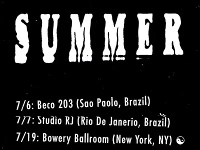 Keeping it simple for Drowners' tour poster poster