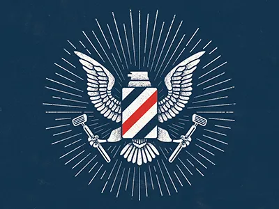 Barbasol Eagle america badge usa