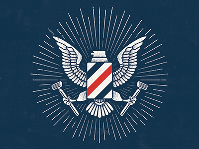 Barbasol Eagle america badge usa