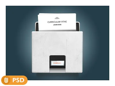 [freebie] Drawer archive cv drawer freebie metal psd