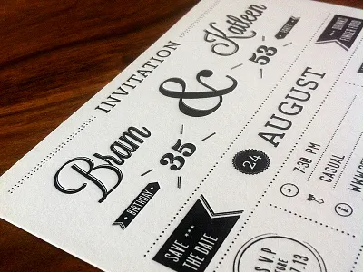 Birthday invite | Letterpress card birthday black cards invitation invite letterpress post card postcard print type typography white