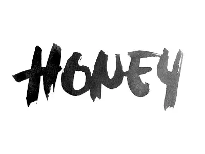 Honey Sumi Ink Pass 1 brush honey ink letters paint sumi type