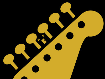 Benefit Concert black figure ground gold guitar homelessness house poster sans serif two color