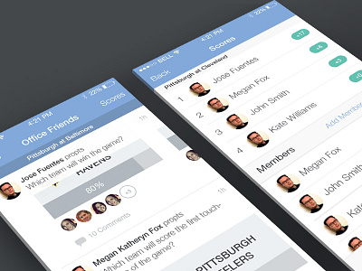 Propt Screens Display app clean flat ios ios 7 iphone navigation nfl sports white
