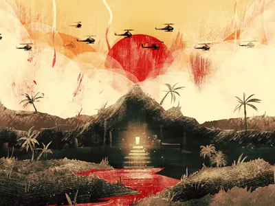 Apocalypse Now / Fan art apocalypse art blood digital exhibition fan movie now painting red show sun