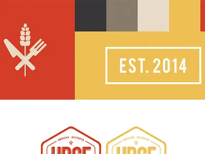 Urge Brand Package branding logo package restaurant swatches