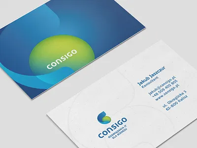 Consigo - Business Card branding c carry consigo globe gradient holding it logo mark sign solutions