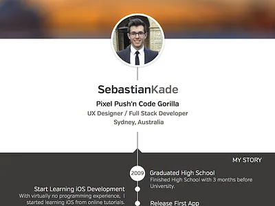 A 'Little Bit' About Me biography cv infographic resume sebastiankade
