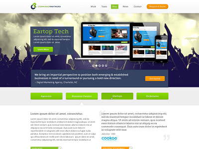 Command Partners Website Redesign business clean design flat design marketing parallax scrolling portfolio responsive ui design user friendly website redesign
