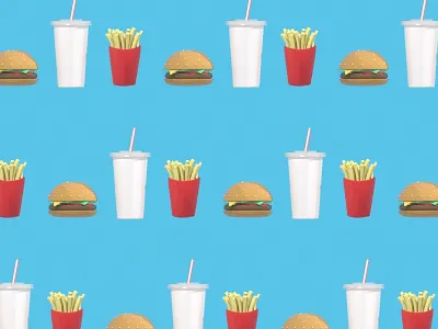 pattern 3d 3ds max food hamburger pattern