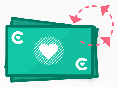 Landing Page Icon peak #2 arrows donation financial flat flat illustration flat ui landing page money recurring donation