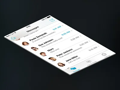 mysms iOS 7 Mockup ios 7 messages messenger mysms whatsapp
