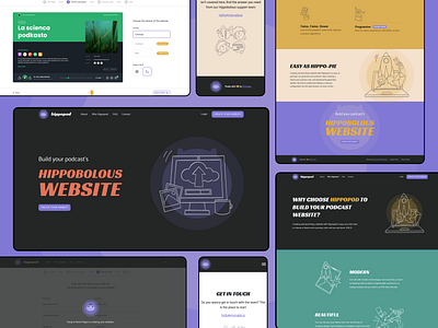 Hippopod - A podcast's website generator design graphic design illustration product configurator product design step ui ui design user testing ux ux design visual design website generator wizard