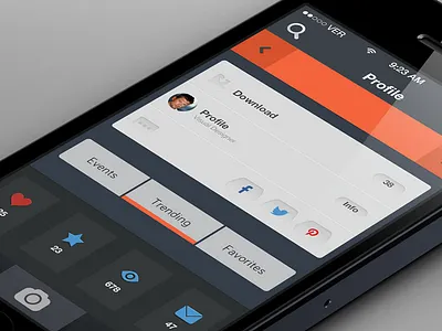 Profile calendar design flat ios iphone iphone5 notes organize profile