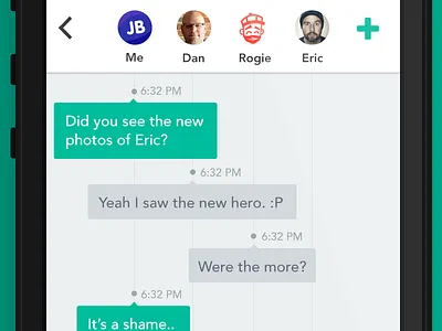 Groupchat UI Experiment chat groupchat iphone ui