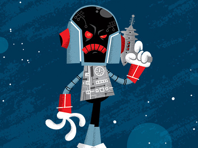 Dr. Roberto Roboto arigato domo dr roberto robot roboto sockmonkee sticker vector