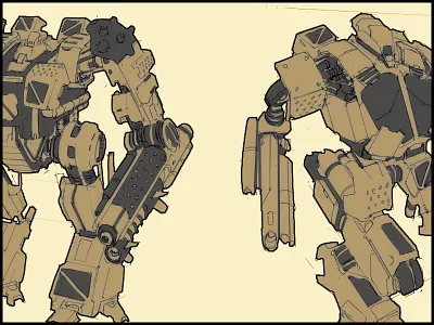 Robot Concept Armored Drone concept art games illustration robot