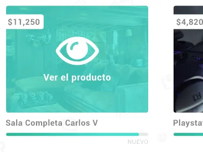 Product list hover clean ecommerce flat green product responsive sell simple website