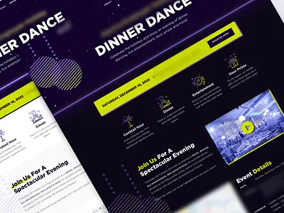 Retro / Disco Themed Landing Page Design event event landing page retro retro website design website design
