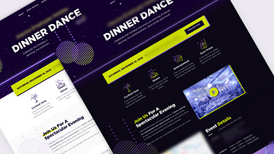 Retro / Disco Themed Landing Page Design event event landing page retro retro website design website design