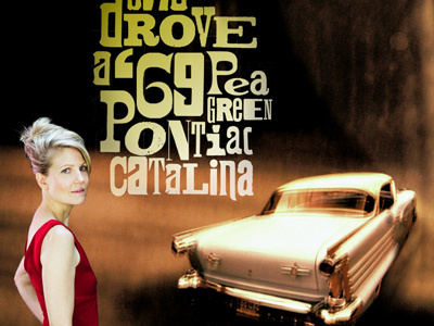 '69 Pontiac Catalina color photography texture typography wood type