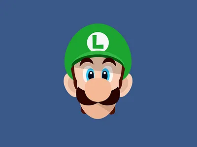 Flat Luigi Wallpaper flat ios iphone iphone 4 iphone 5 luigi mario nintendo wall wallpaper