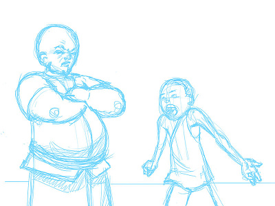 Getting The Blame bluelines childrens book lao photoshop sketch