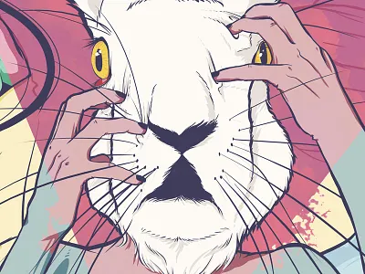 Rabbit Pelt crazy girl illustration rabbit wooman