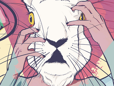 Rabbit Pelt crazy girl illustration rabbit wooman