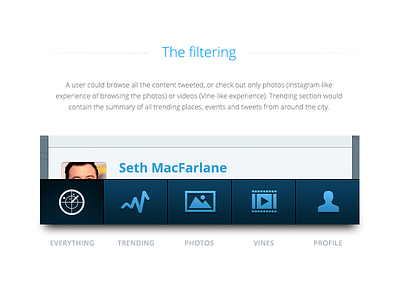 Twitter Nest - menu app blue ios iphone menu ux mobile nest tweet twitter ui white