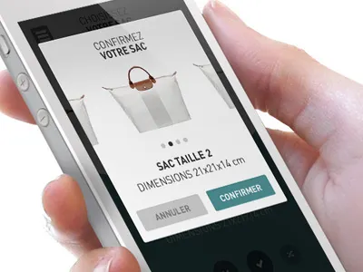 Longchamp // Select app icon interface ios iphone menu mobile seempl studio ui ux