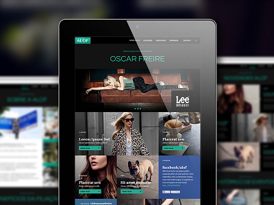 ALOF Website Concept fashion interface ipad mendesign presentation web website