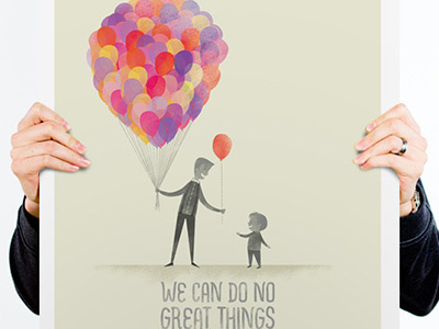 Poster for Help Ink help ink illustration love quote small things