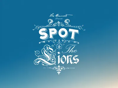 Poster for event - who will win at Cannes Lions? cannes french typography lettering lions lockup typography