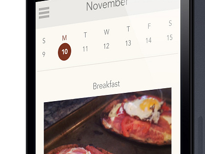 Meal Planning calendar ios meal