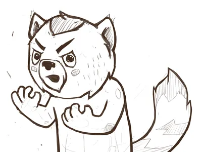 Y U NO? character sketch unused wip