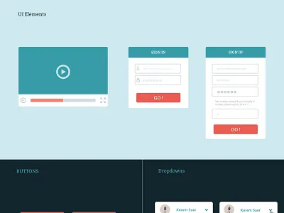 UI Kit flat project ui ui elements ui kit ux