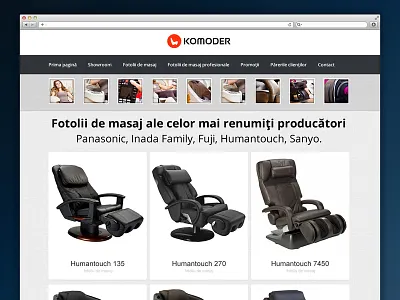 Komoder.ro - Massage Chair HomePage chair homepage humantouch inada komoder komoder.ro landing page massage massage chair panasonic sanyo
