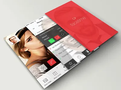 Facetime project is now on behance app application facetime interface ios iphone redesign ui ux