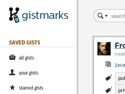 Gistmarks UI Wireframe (Mod. Fidelity) v1 ui web app wireframe