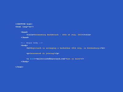 Hackathon code css gothenburg hack hackathon html javascript jquery landing page sweden